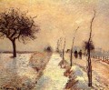 エラニー冬の道路 1885年 カミーユ・ピサロ